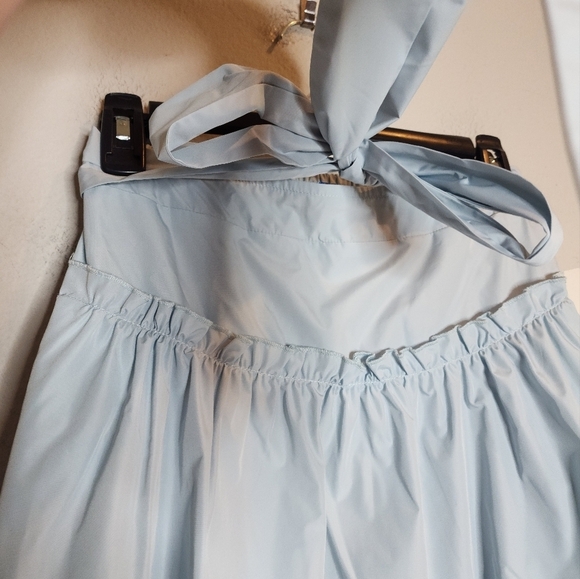 NWT Urban Outfitters Blue Midi Maxi Skirt Stretch Tie Waist Pockets Size Small - Picture 5 of 16